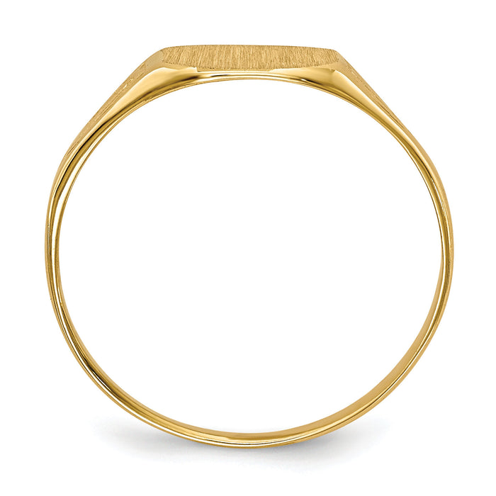 14k 8.5x7.0mm Open Back Signet Ring-RS345