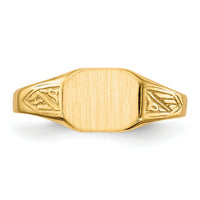 14k 8.5x7.0mm Open Back Signet Ring-RS345