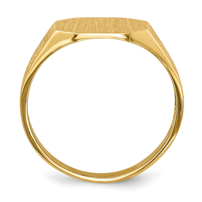 14k 11.0x9.0mm Open Back Signet Ring-RS346