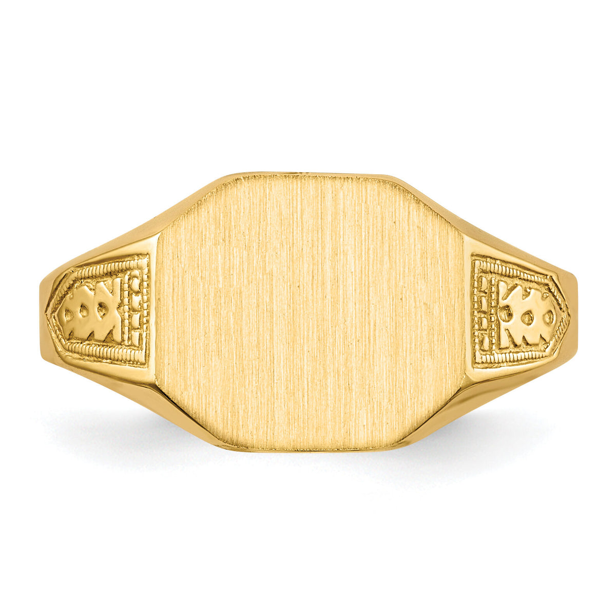 14k 11.0x9.0mm Open Back Signet Ring-RS346