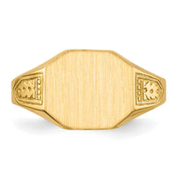 14k 11.0x9.0mm Open Back Signet Ring-RS346