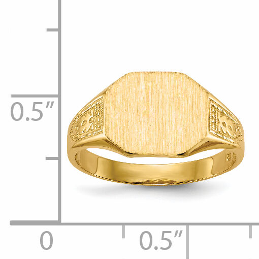 14k 11.0x9.0mm Open Back Signet Ring-RS346