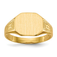 14k 11.0x9.0mm Open Back Signet Ring-RS346