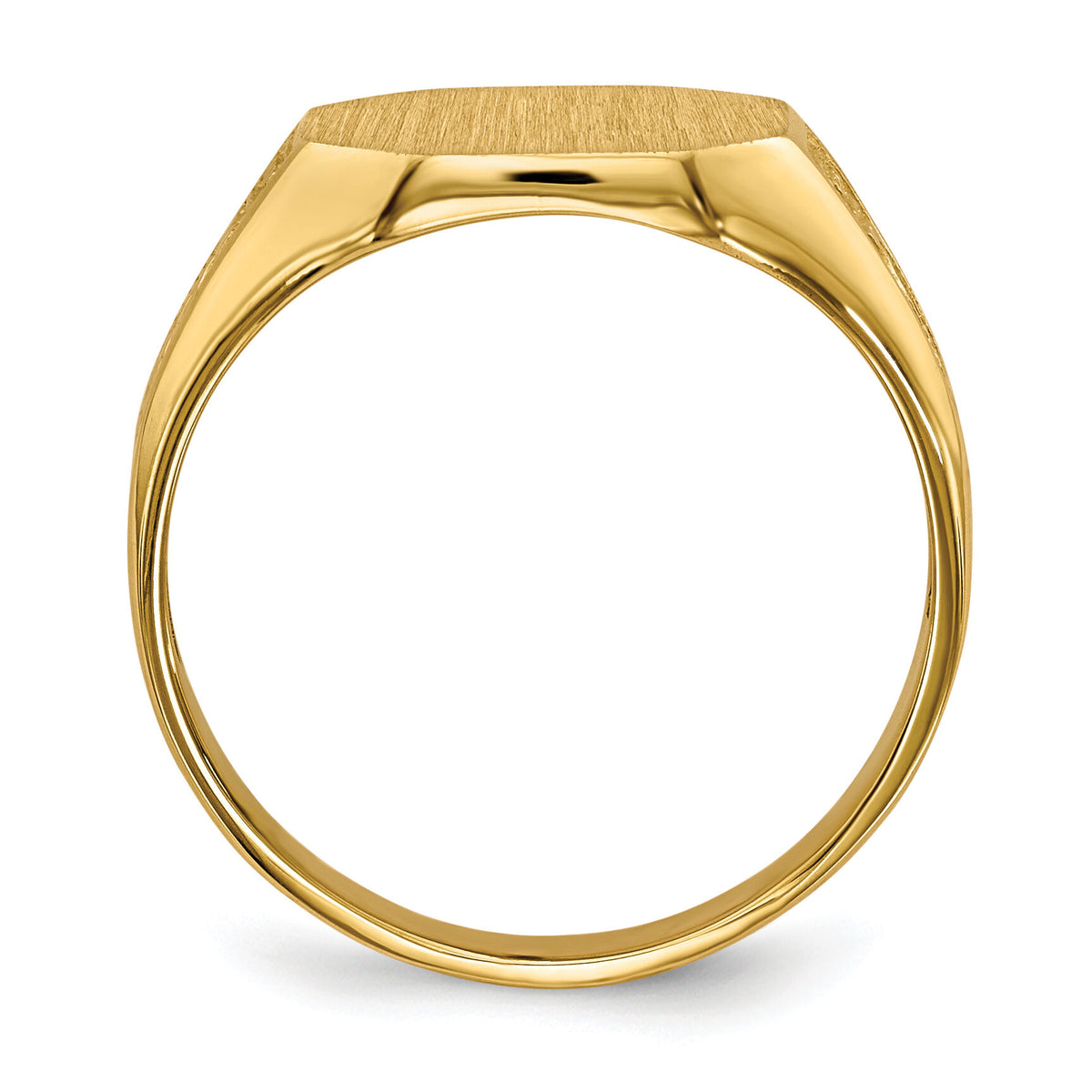 14k 11.0x9.0mm Open Back Signet Ring-RS347