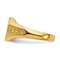 14k 11.0x9.0mm Open Back Signet Ring-RS347