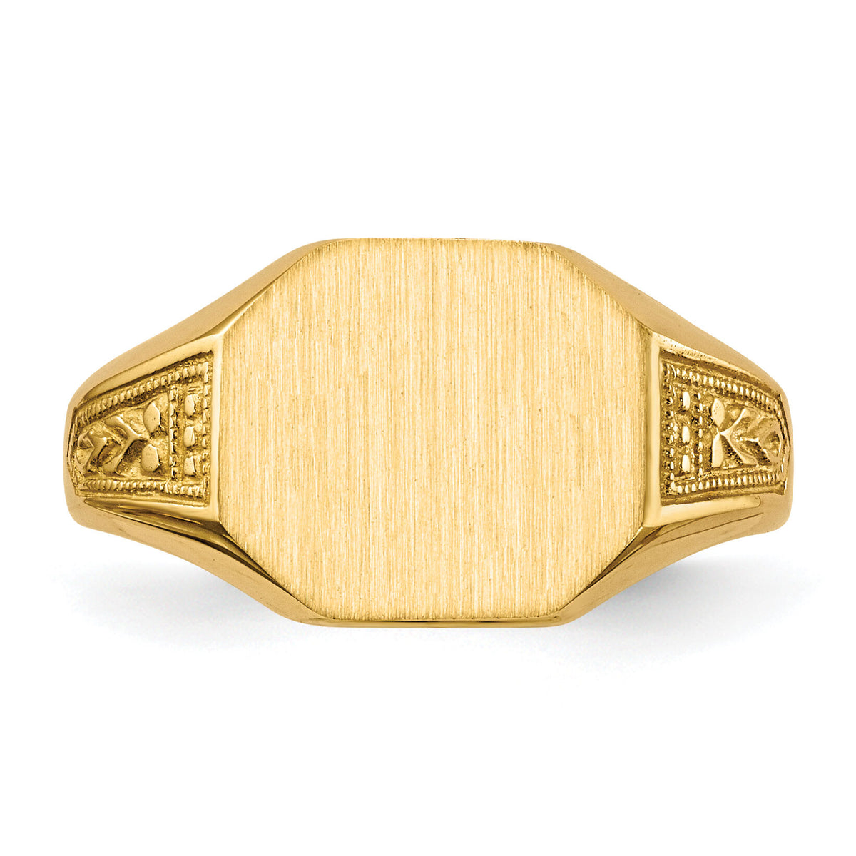 14k 11.0x9.0mm Open Back Signet Ring-RS347