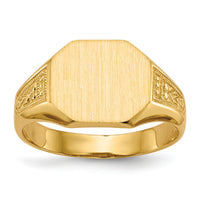 14k 11.0x9.0mm Open Back Signet Ring-RS347