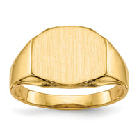 14k 11.5x8.5mm Open Back Signet Ring-RS348