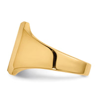14k 12.5x15.0mm Closed Back Mens Signet Ring-RS353