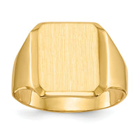 14k 12.5x15.0mm Closed Back Mens Signet Ring-RS353