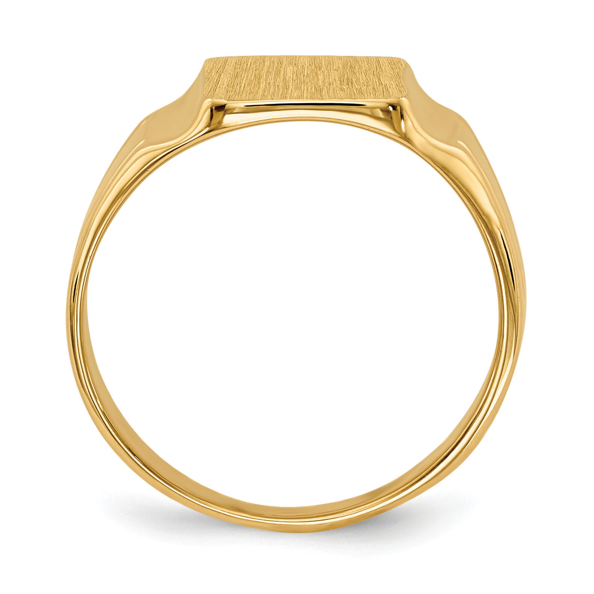 14k 7.5x9mm Closed Back Signet Ring-RS355
