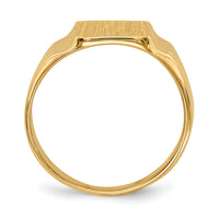 14k 7.5x9mm Closed Back Signet Ring-RS355