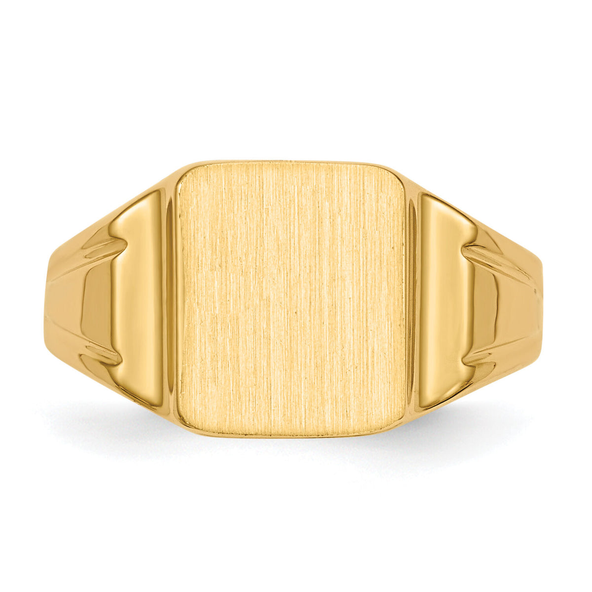 14k 7.5x9mm Closed Back Signet Ring-RS355