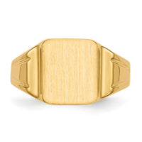 14k 7.5x9mm Closed Back Signet Ring-RS355