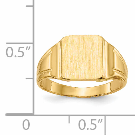14k 7.5x9mm Closed Back Signet Ring-RS355