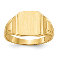 14k 7.5x9mm Closed Back Signet Ring-RS355