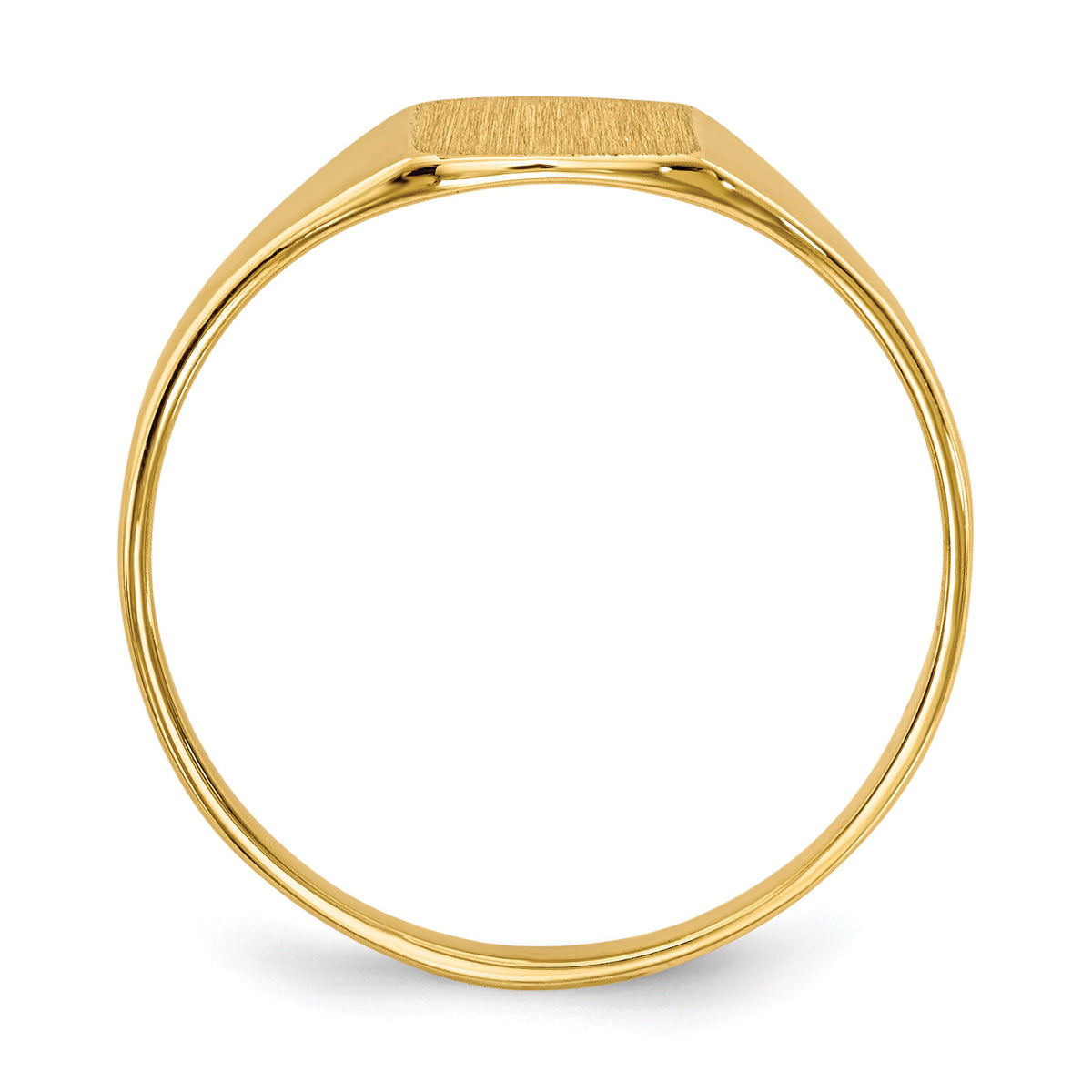 14k 6.5x7.0mm Closed Back Signet Ring-RS356