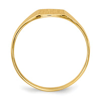14k 6.5x7.0mm Closed Back Signet Ring-RS356