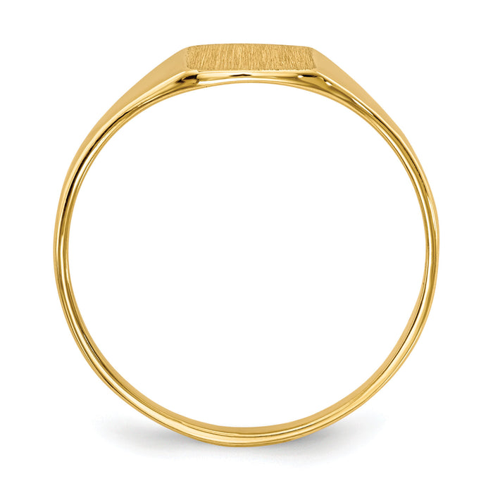 14k 6.5x7.0mm Closed Back Signet Ring-RS356
