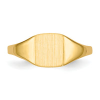 14k 6.5x7.0mm Closed Back Signet Ring-RS356