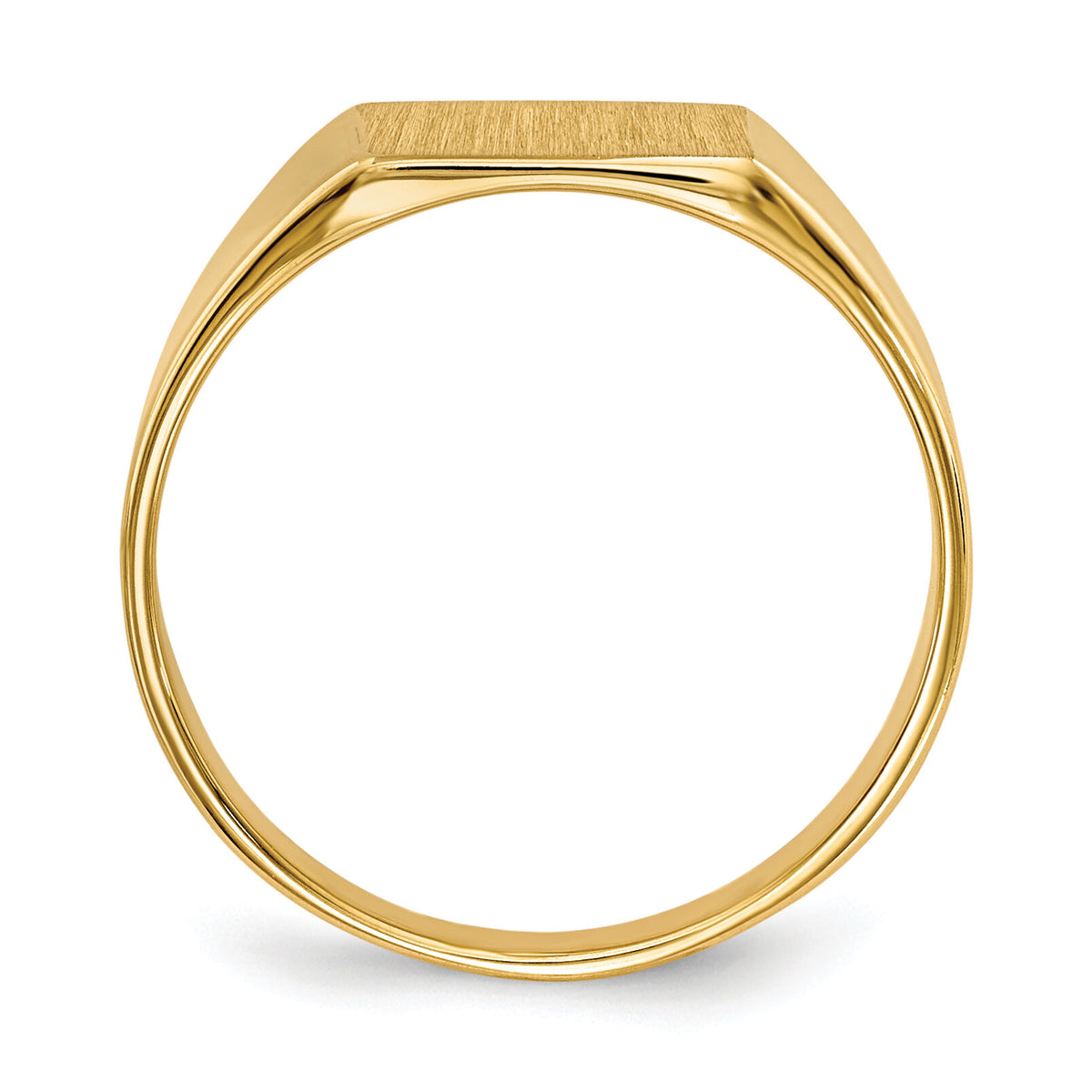 14k 8.5x7.0mm Closed Back Signet Ring-RS357