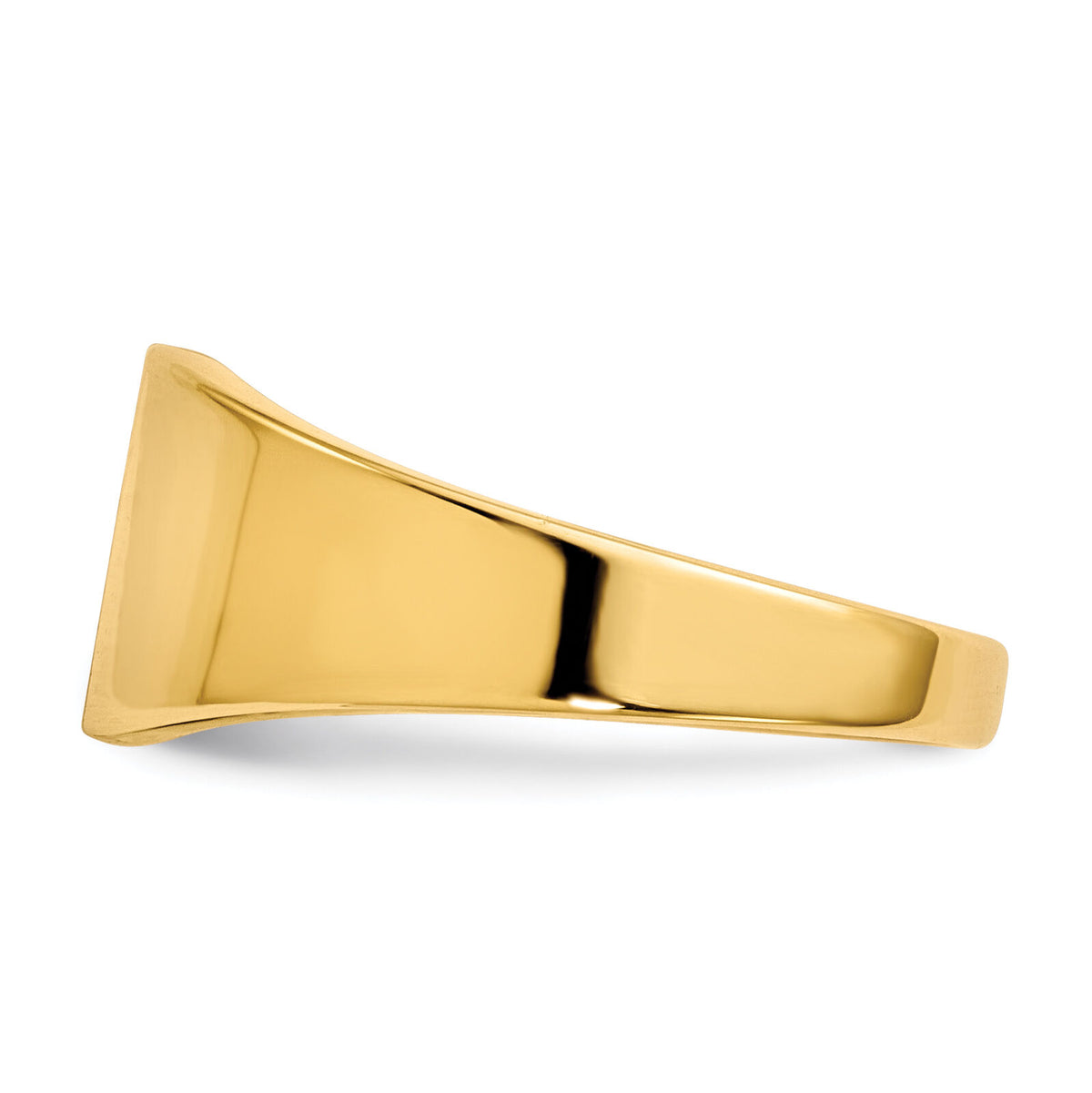 14k 8.5x7.0mm Closed Back Signet Ring-RS357