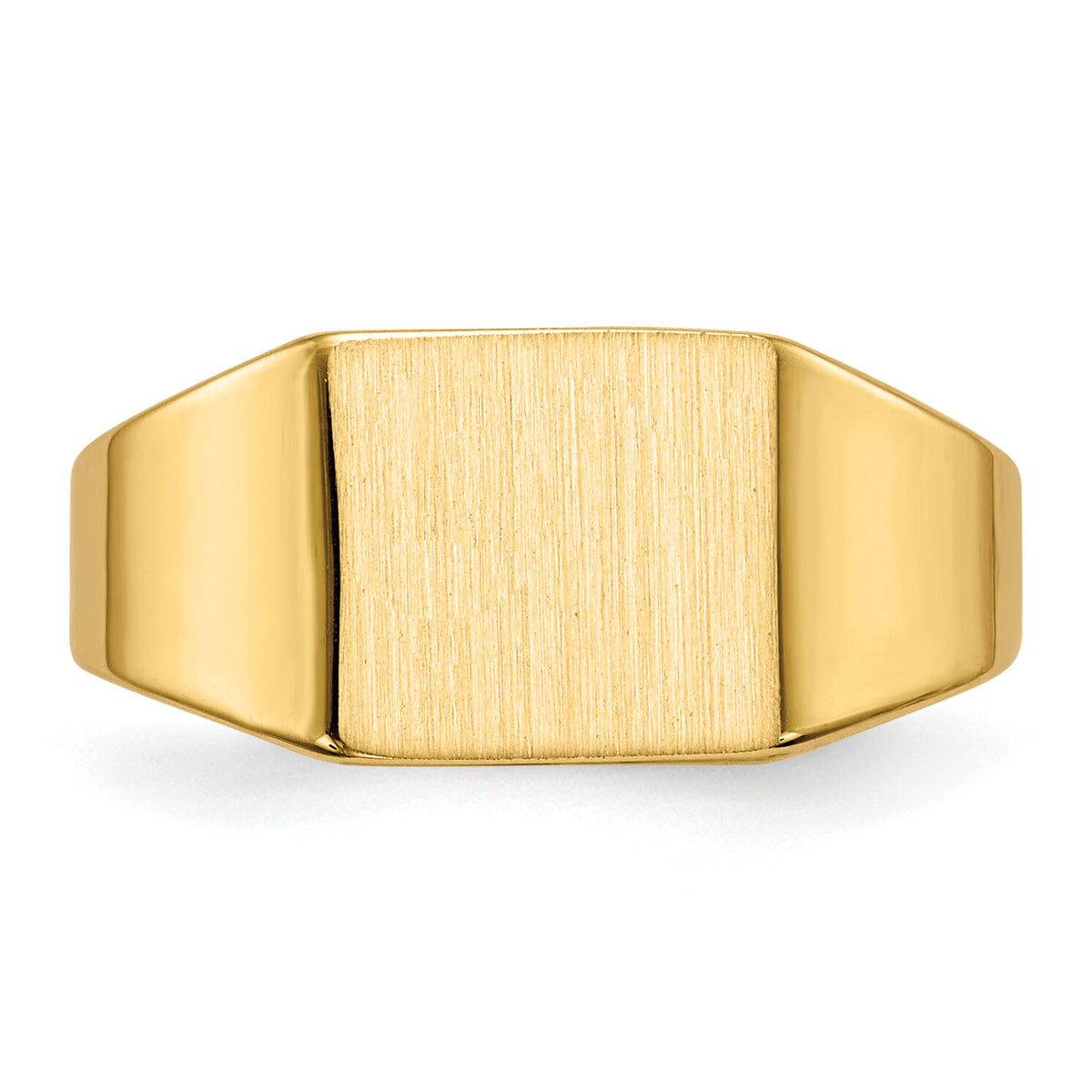14k 8.5x7.0mm Closed Back Signet Ring-RS357