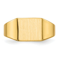 14k 8.5x7.0mm Closed Back Signet Ring-RS357