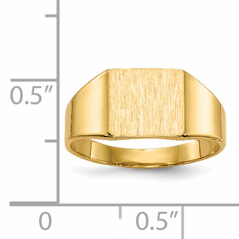 14k 8.5x7.0mm Closed Back Signet Ring-RS357