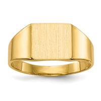 14k 8.5x7.0mm Closed Back Signet Ring-RS357