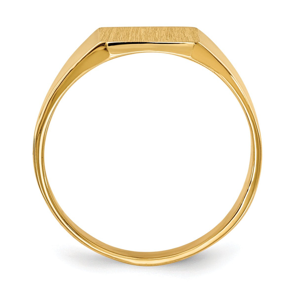 14k 8.5x9.0mm Closed Back Signet Ring-RS358