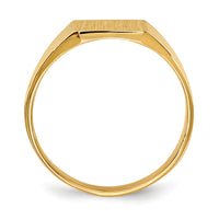 14k 8.5x9.0mm Closed Back Signet Ring-RS358