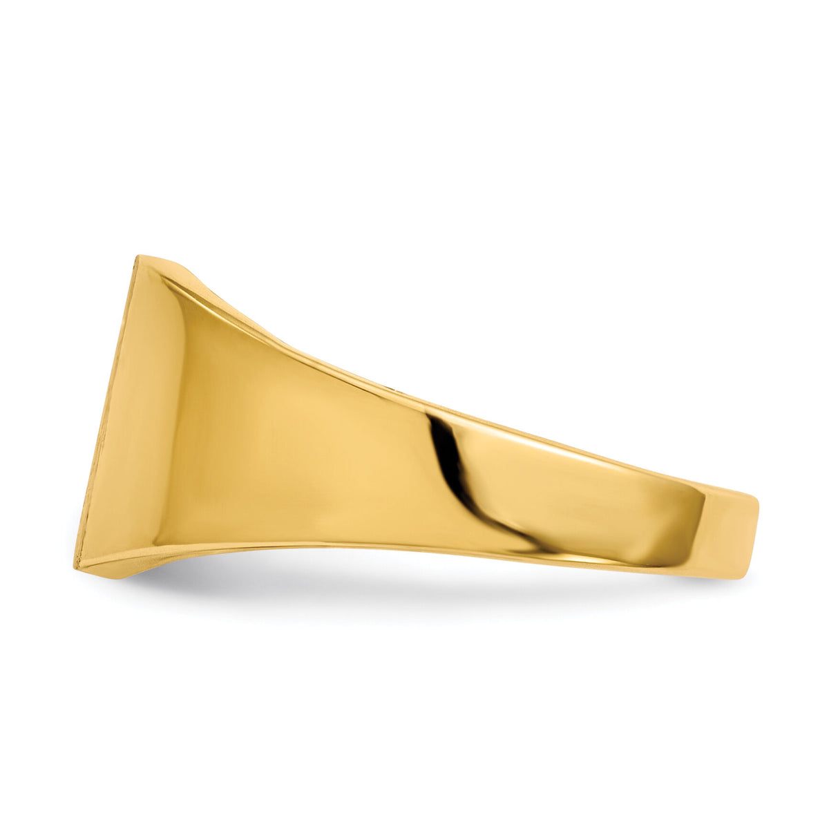 14k 8.5x9.0mm Closed Back Signet Ring-RS358
