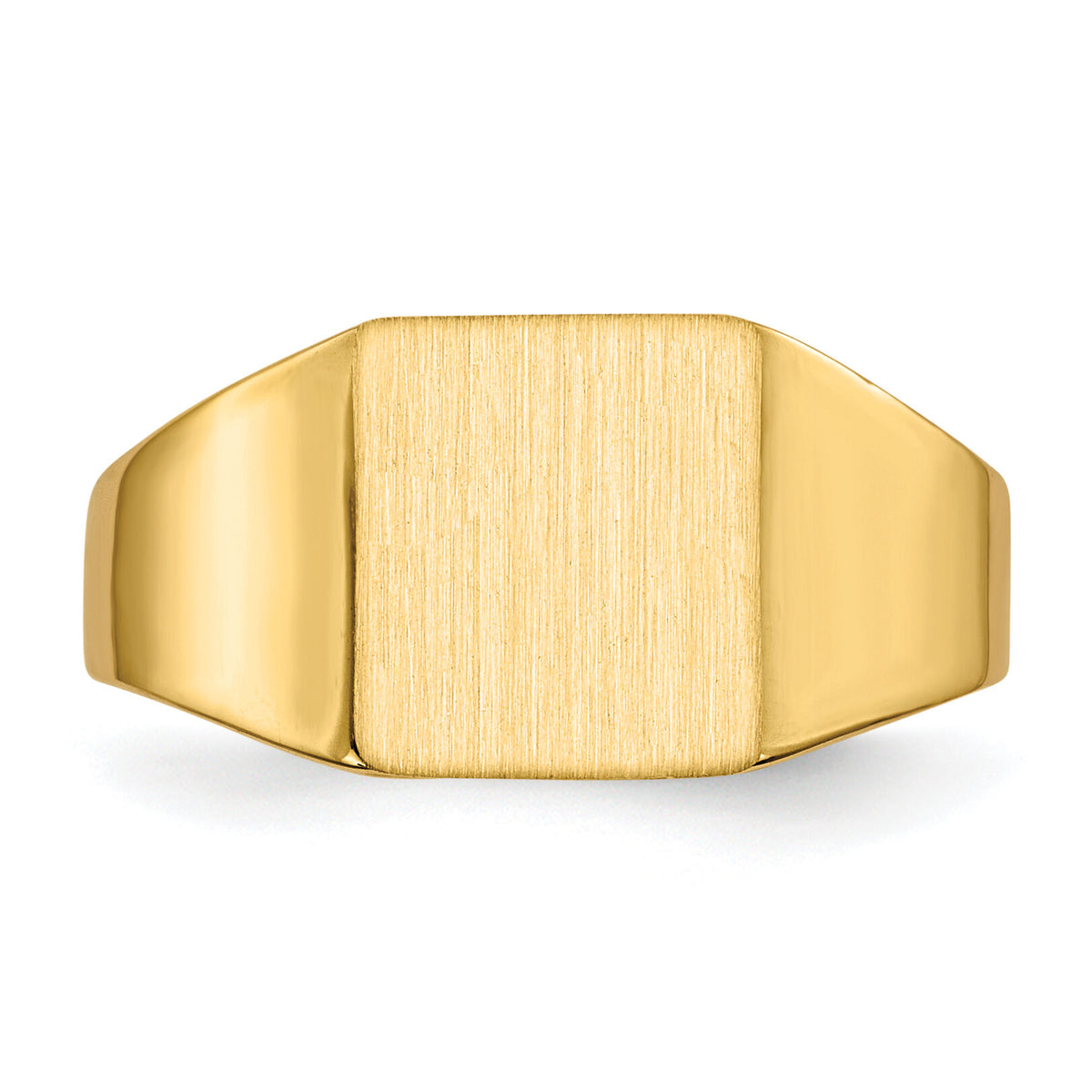 14k 8.5x9.0mm Closed Back Signet Ring-RS358