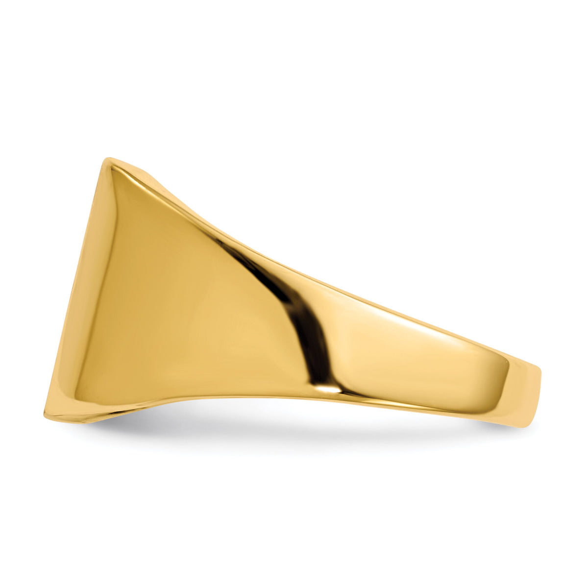 14k 11.0x11.5mm Closed Back Signet Ring-RS358A