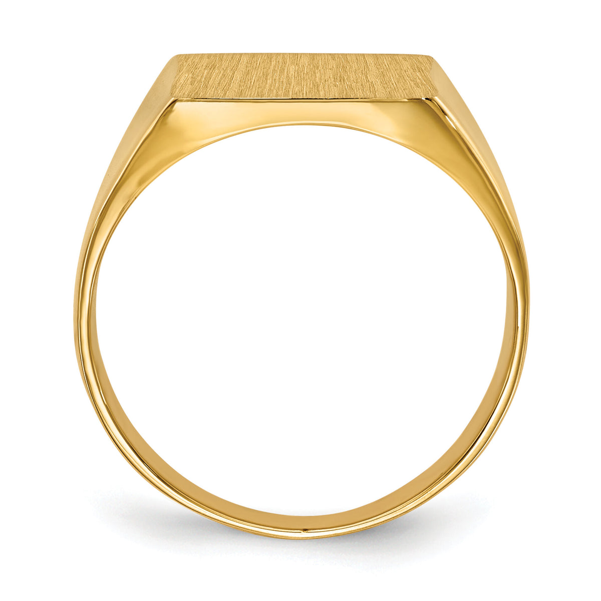 14k 12.0x13.0mm Closed Back Mens Signet Ring-RS359