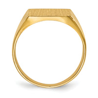 14k 12.0x13.0mm Closed Back Mens Signet Ring-RS359