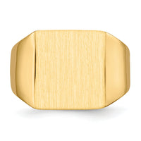 14k 12.0x13.0mm Closed Back Mens Signet Ring-RS359