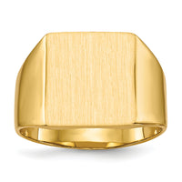 14k 12.0x13.0mm Closed Back Mens Signet Ring-RS359