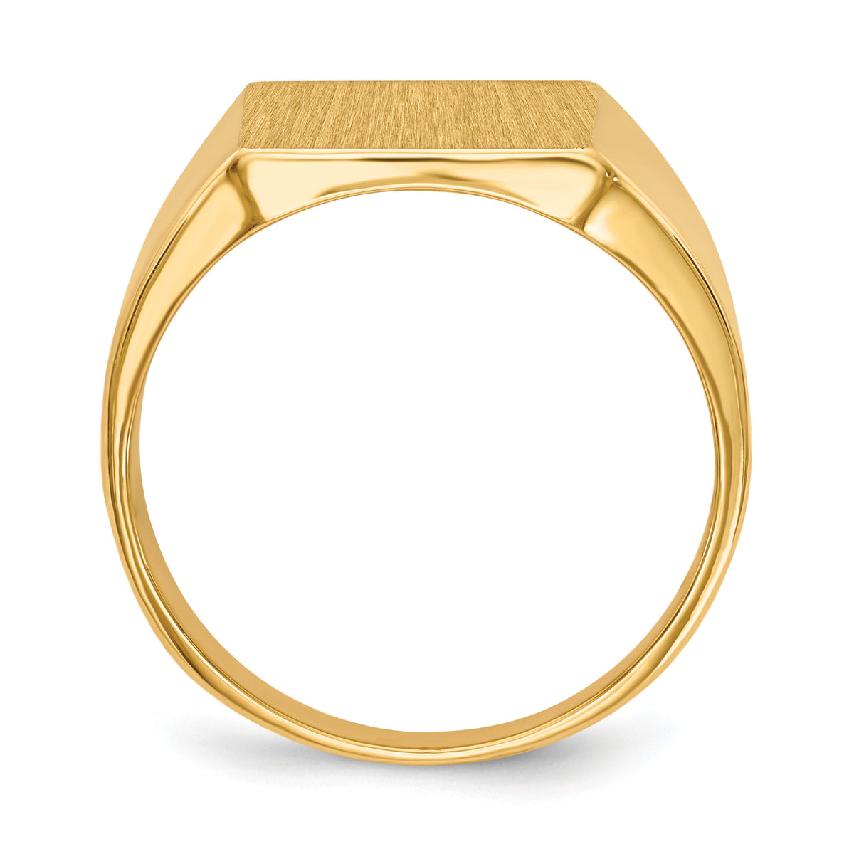14k 13.5x15.0mm Closed Back Mens Signet Ring-RS360
