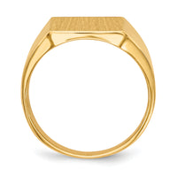 14k 13.5x15.0mm Closed Back Mens Signet Ring-RS360