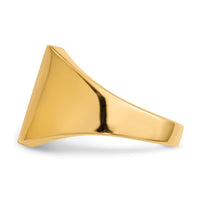 14k 13.5x15.0mm Closed Back Mens Signet Ring-RS360