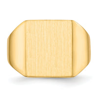 14k 13.5x15.0mm Closed Back Mens Signet Ring-RS360