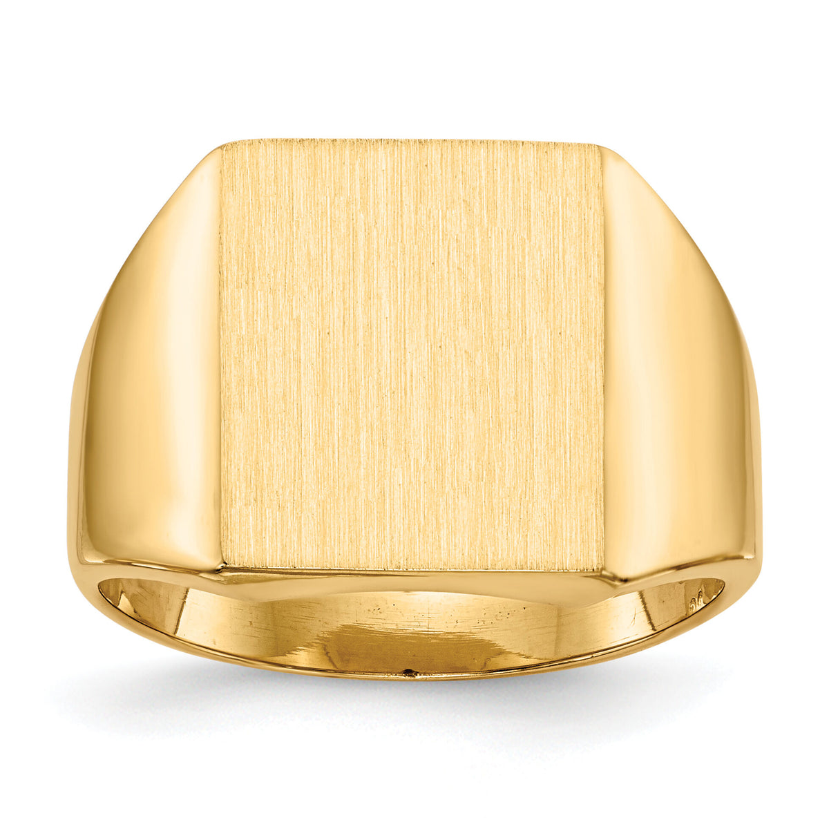 14k 13.5x15.0mm Closed Back Mens Signet Ring-RS360
