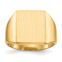 14k 13.5x15.0mm Closed Back Mens Signet Ring-RS360