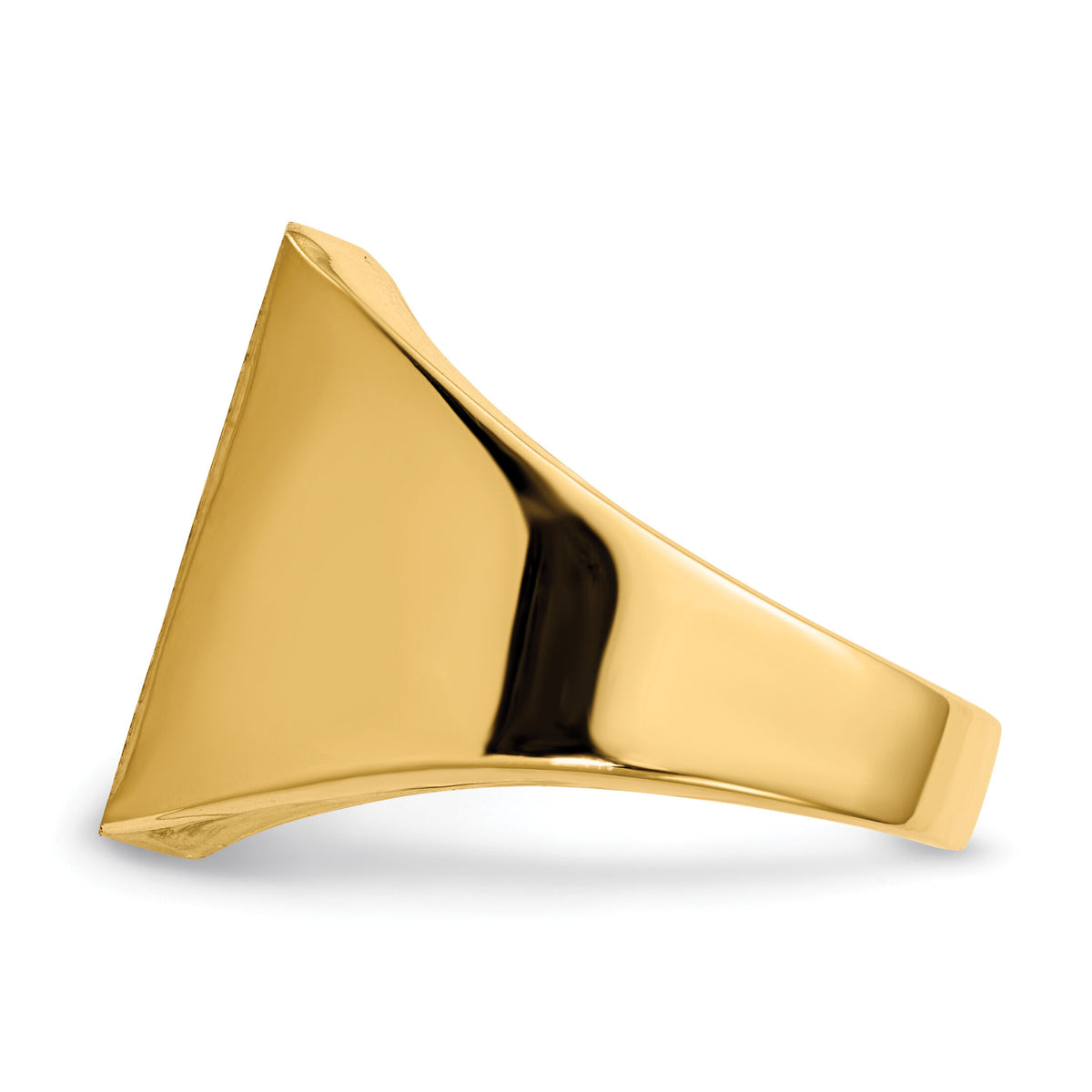 14k 15.0x17.0.0mm Closed Back Mens Signet Ring-RS361