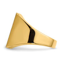 14k 15.0x17.0.0mm Closed Back Mens Signet Ring-RS361