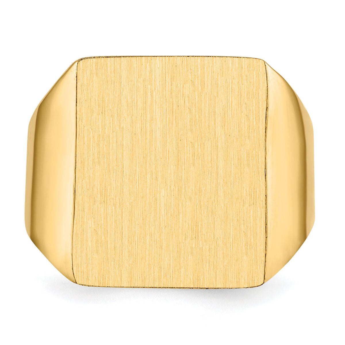 14k 15.0x17.0.0mm Closed Back Mens Signet Ring-RS361