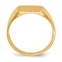 14k 11.0x11.5mm Open Back Signet Ring-RS364