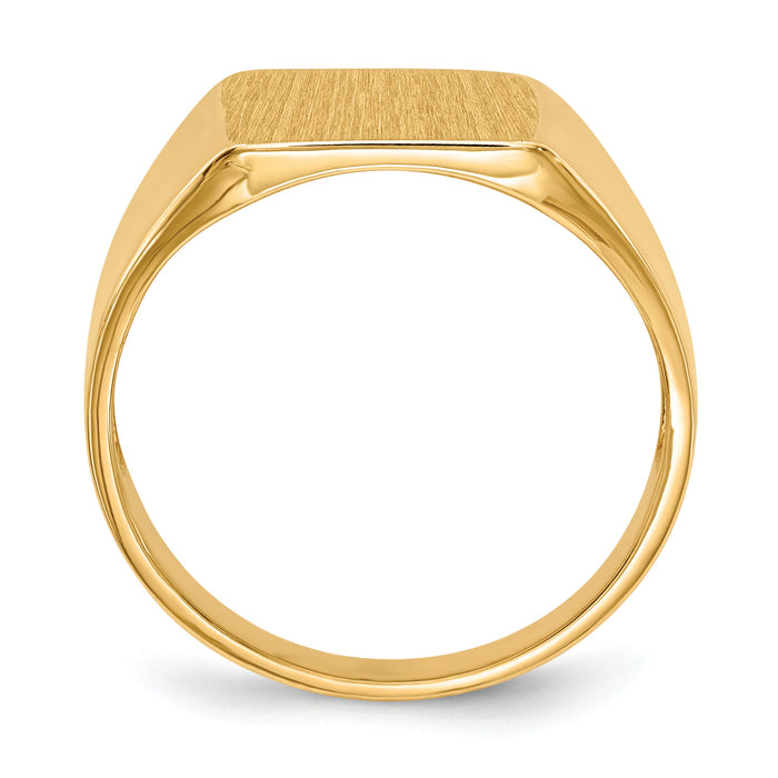 14k 11.0x11.5mm Open Back Signet Ring-RS364